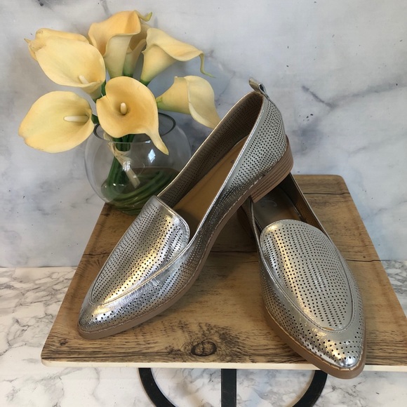Journee Collection Shoes - Journee Collection Metallic Silver Loafers 7